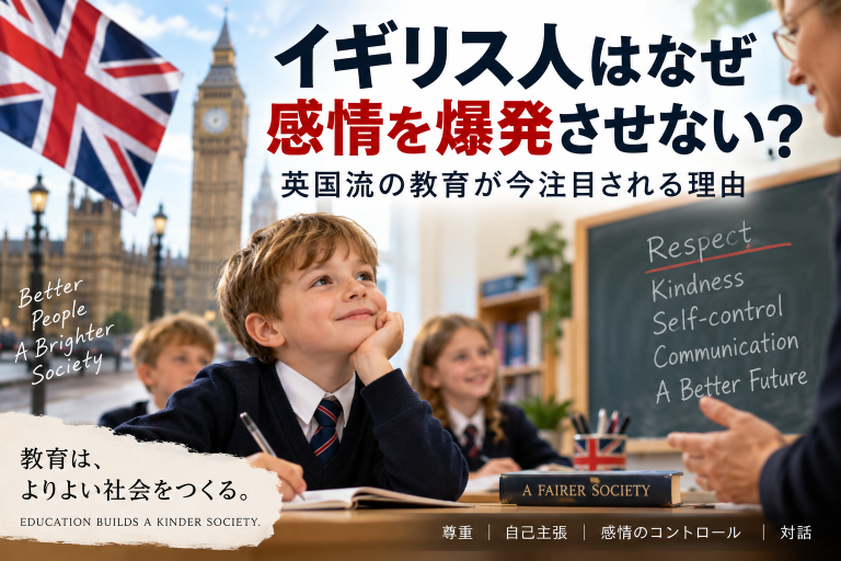 教育がすべてなのか？イギリス人が「感情を爆発させにくい」理由――いま英国流の教育が注目されるワケ