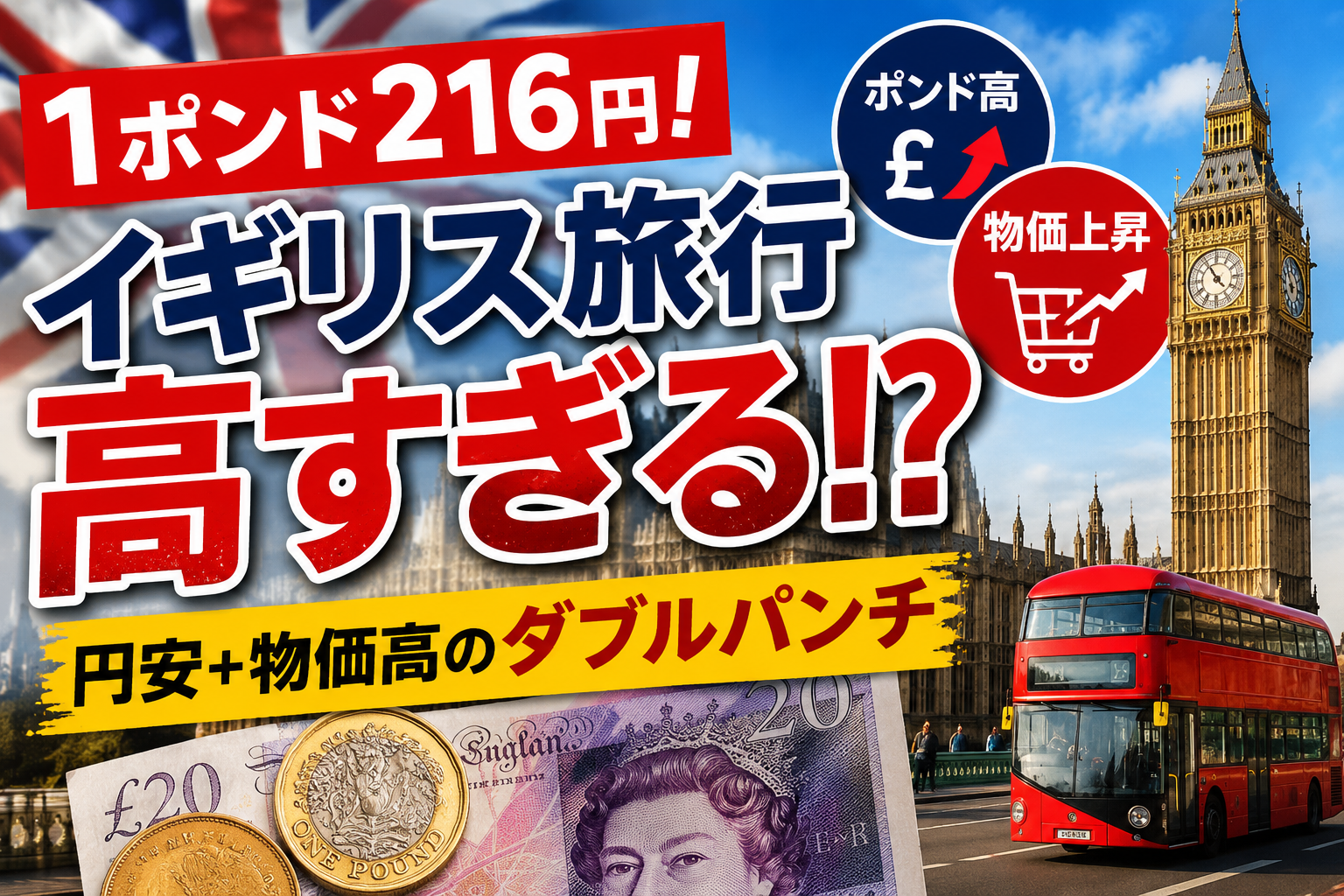 円安とイギリス旅行費用